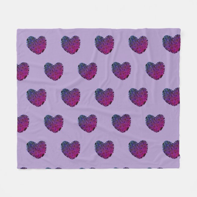 Purple Heart Fleece Blanket (Front (Horizontal))
