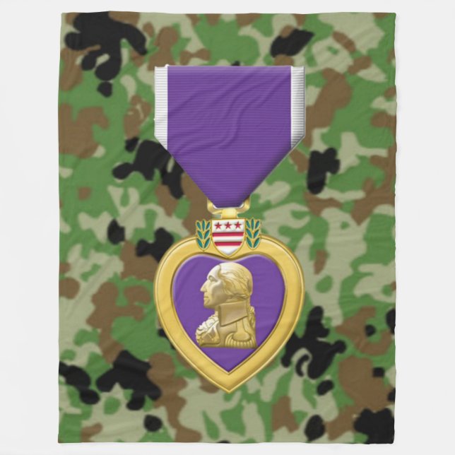 PURPLE HEART FLEECE BLANKET (Front)