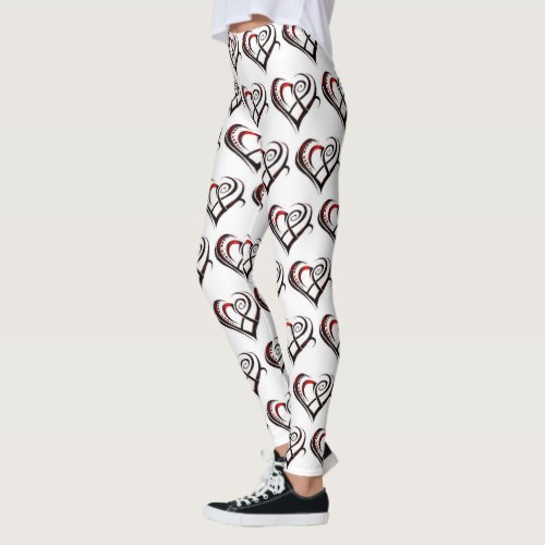 PURPLE HEART FLOWERS ON THESE AWESOME LEGGINGS
