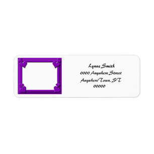 Purple Heart Frame Monogram Label