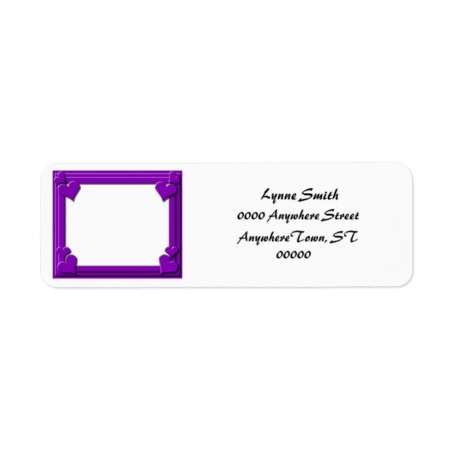 Purple Heart Frame Monogram Label (Front)