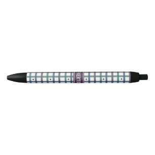 Purple Heart Gingham Pen