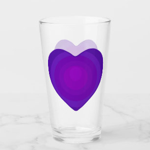 Purple heart Glass