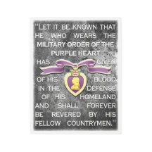 Purple heart Granite Metal Wall Art