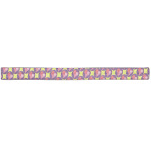 Purple heart hair tie / purple, yellow, red