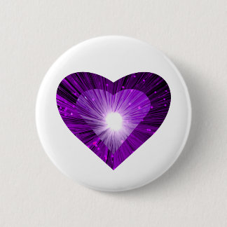 Purple Heart 'Heart' button white