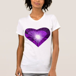 Purple Heart 'heart' t-shirt ladies petite white