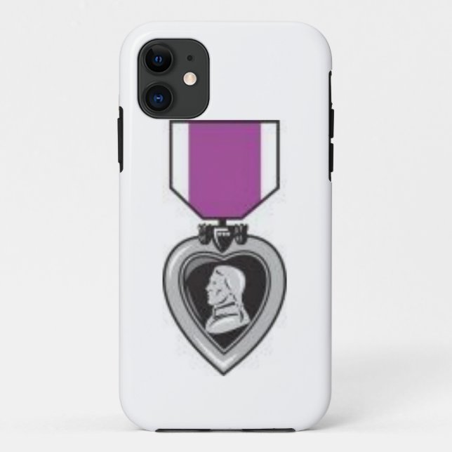 purple heart iphone case (Back)