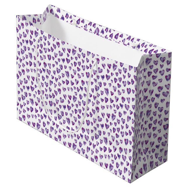 Purple Heart Large Gift Bag (Front Angled)