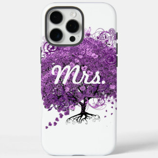 Purple Heart Leaf Tree Mrs Bride iPhone 16 Pro Max Case