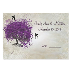 Purple Heart Leaf Tree Table Place Cards Large Business Cards (Pack Of 100)