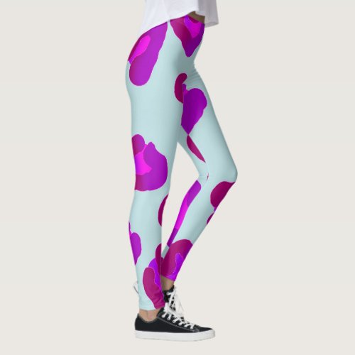 Purple Heart Leopard Print Workout Leggings