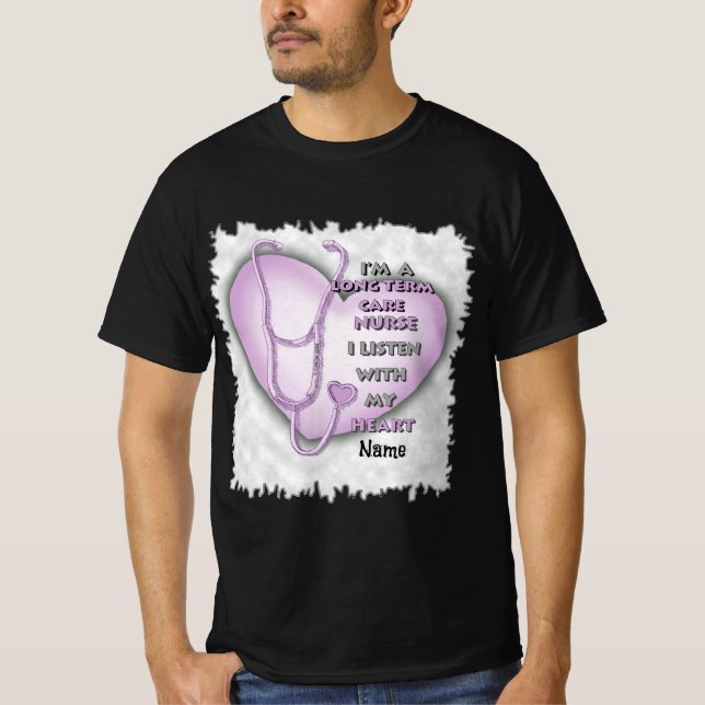 Purple Heart Long Term Care Nurse T-Shirt (Front)
