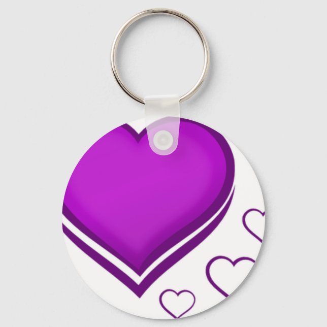 Purple Heart-Loves_ Keychain (Front)