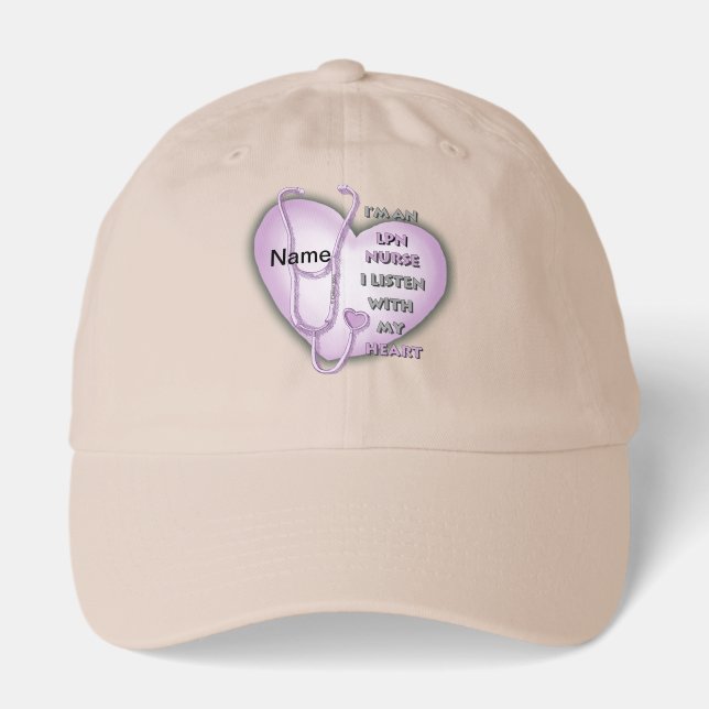 Purple Heart LPN Nurse Hat (Front)