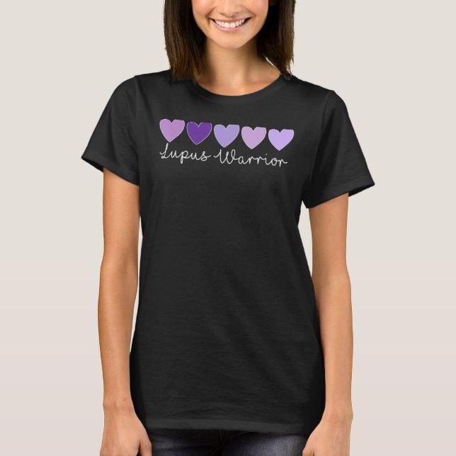 Purple Heart Lupus Awareness Lupus Warrior 1 T-Shirt (Front)