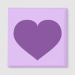 Purple heart magnet<br><div class="desc">This magnet features a shapely purple heart on a lavender background. A purple heart magnet is a great engagement,  wedding,  anniversary or valentine's party favor or save-the-date.</div>