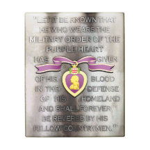 Purple Heart Metal Wall Art