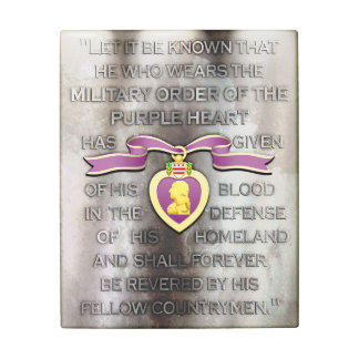 Purple Heart Metal Wall Art