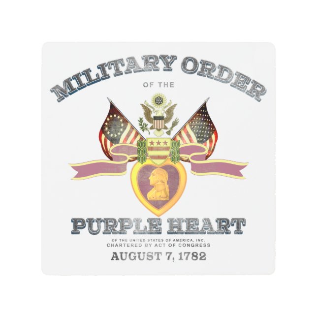 Purple Heart Metal Wall Art (Front)