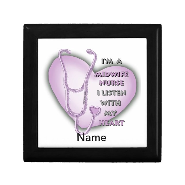 Purple Heart Midwife Nurse Gift Box (Front)