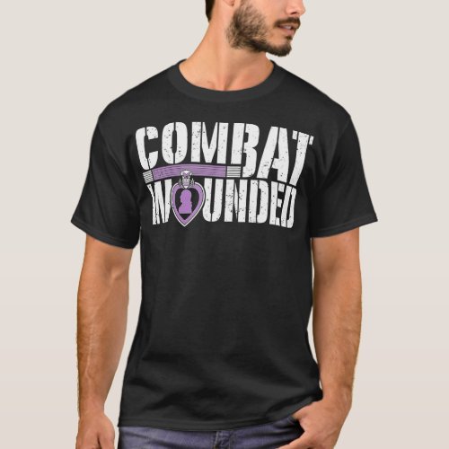 Purple Heart Military Veteran   Combat Wounded Sol T_Shirt