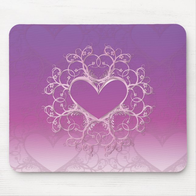Purple Heart Mousepad (Front)