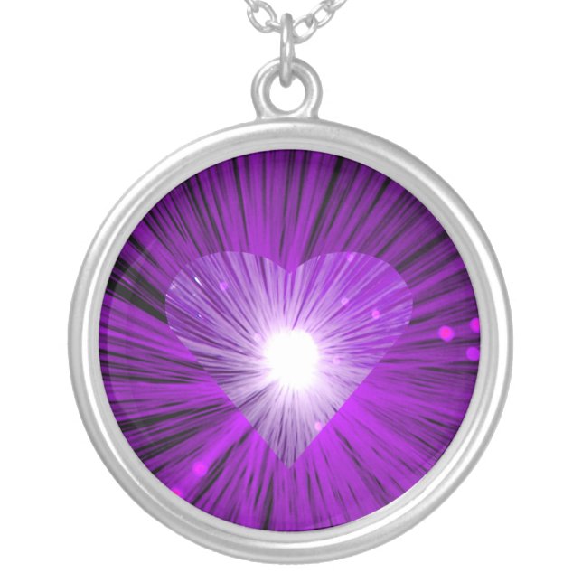 Purple Heart necklace round (Front)