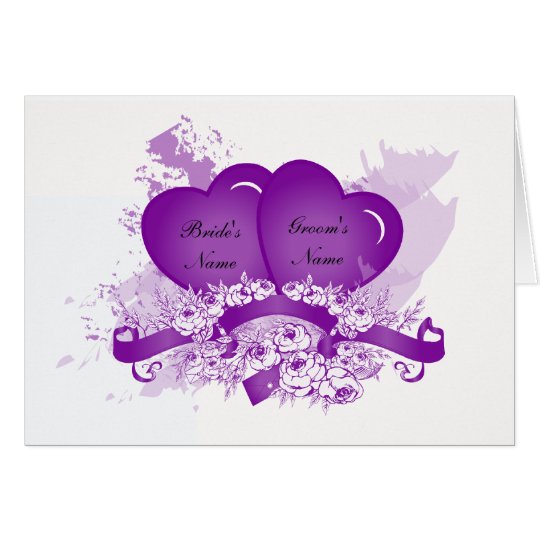 Purple Heart Note Card Template | Zazzle