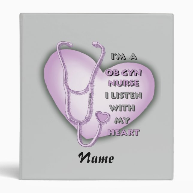 Purple Heart ObGyn Nurse Binder (Front)