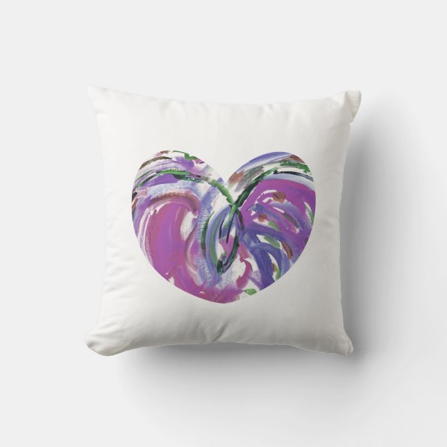 Purple Heart of Joy Pillow (Front)