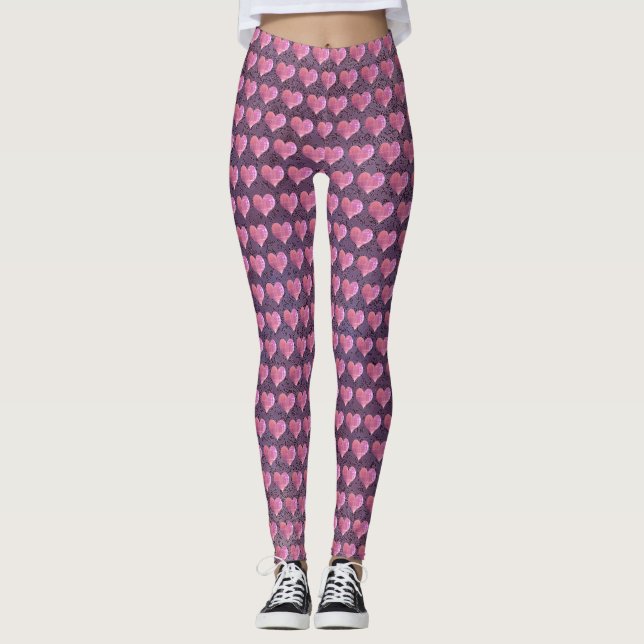 Purple Heart Passion Leggings (Front)