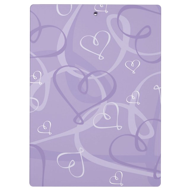 Purple heart pattern clipboard (Back)