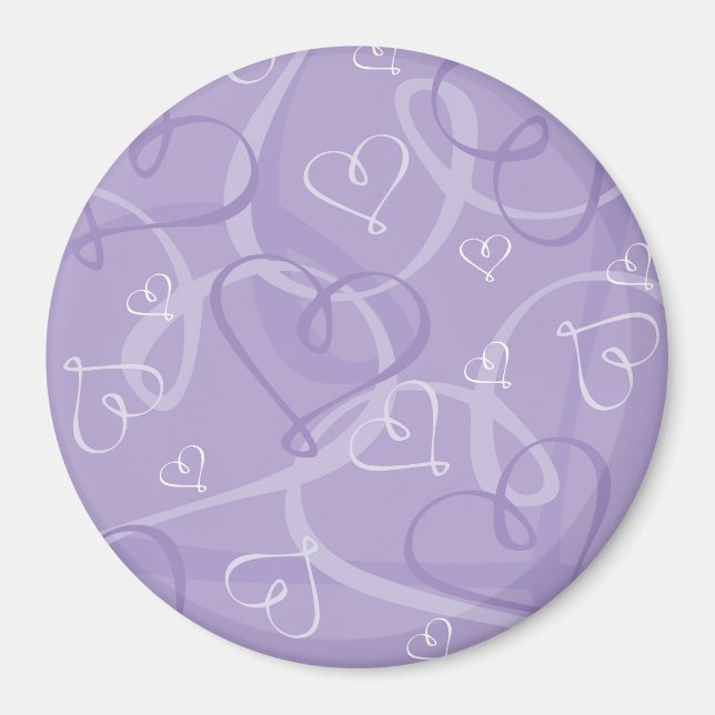 Purple heart pattern magnet (Front)