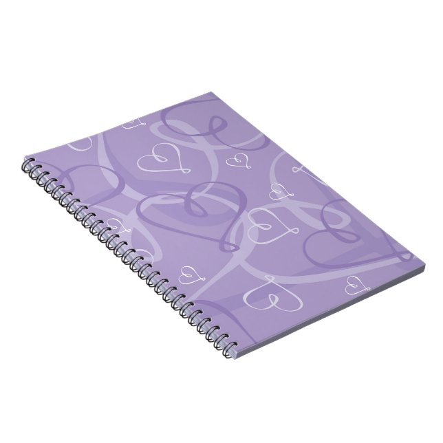 Purple heart pattern notebook (Right Side)