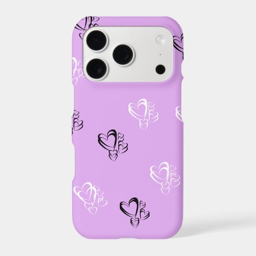 Purple Heart Pattern phone case