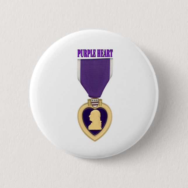 PURPLE HEART PINBACK BUTTON (Front)