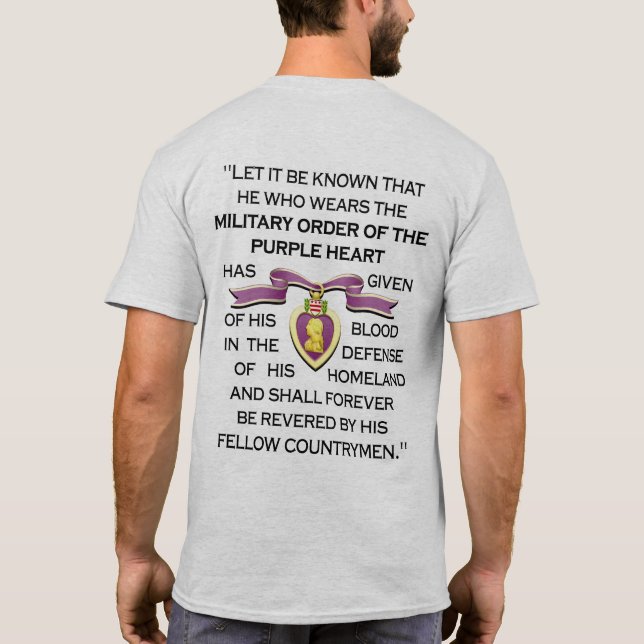 "PURPLE HEART QUOTE" T-Shirt (Back)