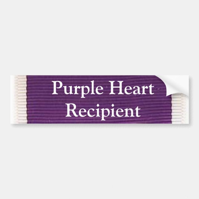 Purple Heart Recipient Bumper Sticker (Front)