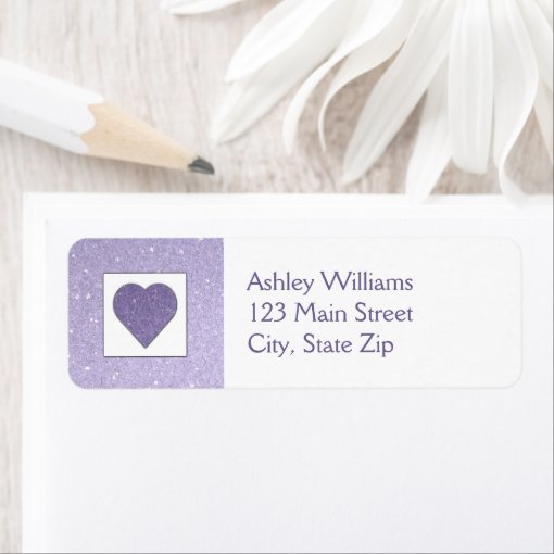 Purple Heart Return Address Labels Zazzle