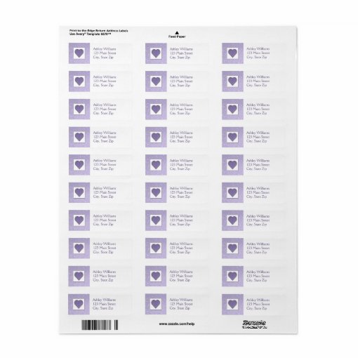 Purple Heart Return Address Labels Zazzle