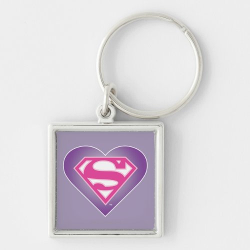 Purple Heart S_Shield Keychain