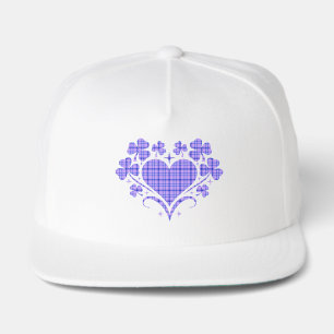 Purple Heart Shamrock Plaid Classic Clover Snap Back Hat