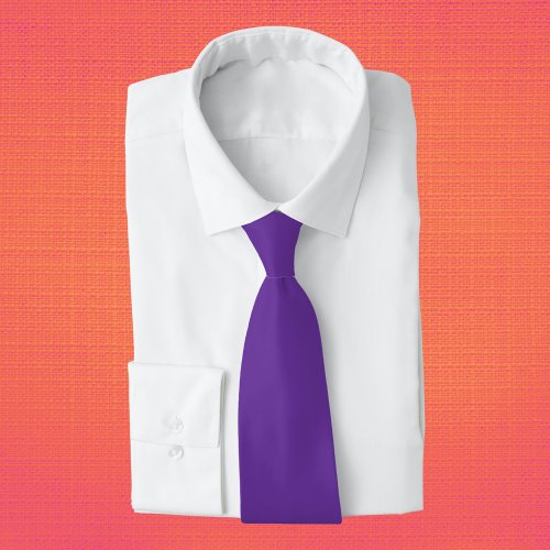 Purple Heart Solid Color Neck Tie