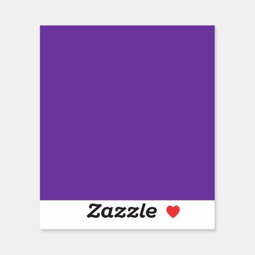 Purple Heart Solid Color Sticker