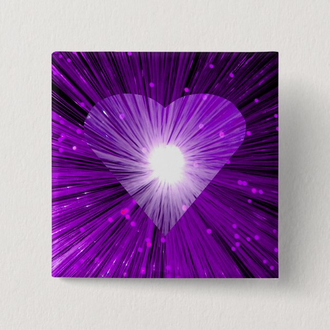 Purple Heart square button badge (Front)