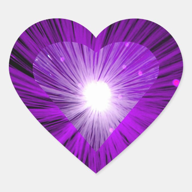 Purple Heart sticker heart shape (Front)