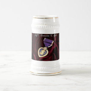 Purple Heart Stine , Personalized Beer Stein