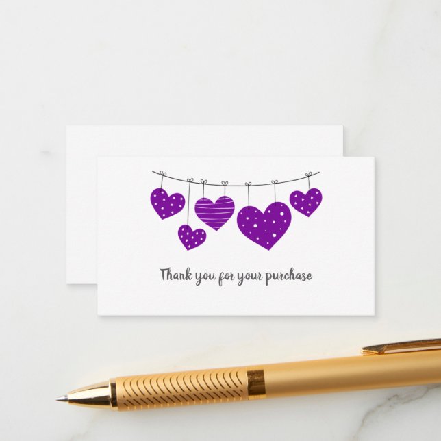 Purple Heart Thank You Card (Front/Back In Situ)
