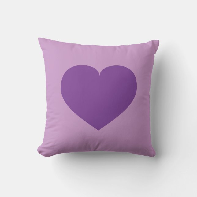 Purple heart throw pillow (Front)